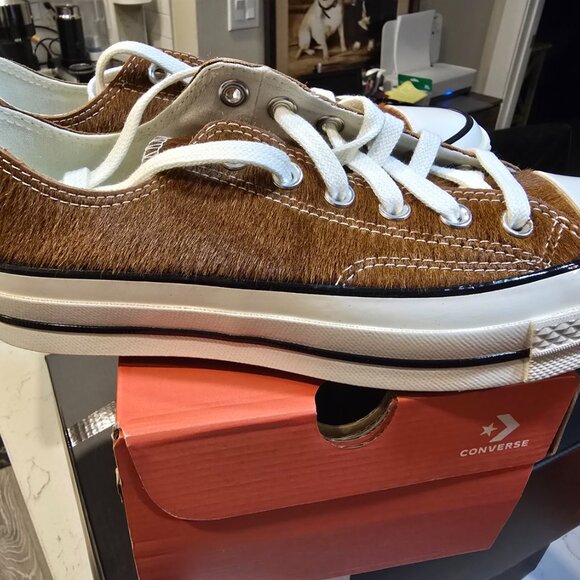 Converse Chuck Taylor 70 Ox Pony Hair Brown Egret Women's Size 8 A13837C NEW - Picture 5 of 13